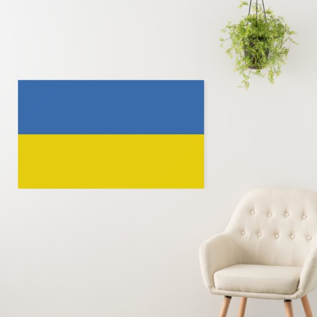 Ukraine Flag, Ukrainian Slava Ukraini Слава Україн Foam Board (In Situ (Wall))