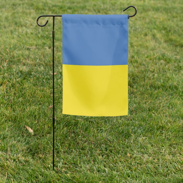 Ukraine Flag, Ukrainian Slava Ukraini Слава Україн Garden Flag (In SItu)