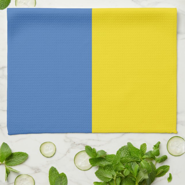 Ukraine Flag, Ukrainian Slava Ukraini Слава Україн Kitchen Towel (Folded)