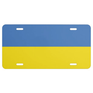 Ukraine Flag, Ukrainian Slava Ukraini Слава Україн License Plate