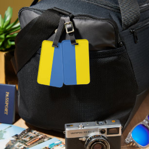 Ukraine Flag, Ukrainian Slava Ukraini Слава Україн Luggage Tag