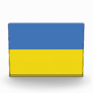 Ukraine Flag, Ukrainian Slava Ukraini Слава Україн Photo Block
