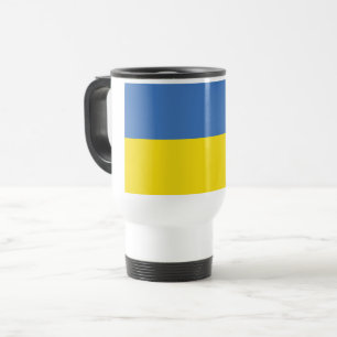 Ukraine Flag, Ukrainian Slava Ukraini Слава Україн Travel Mug
