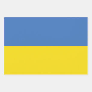Ukraine Flag, Ukrainian Slava Ukraini Слава Україн Wrapping Paper Sheets