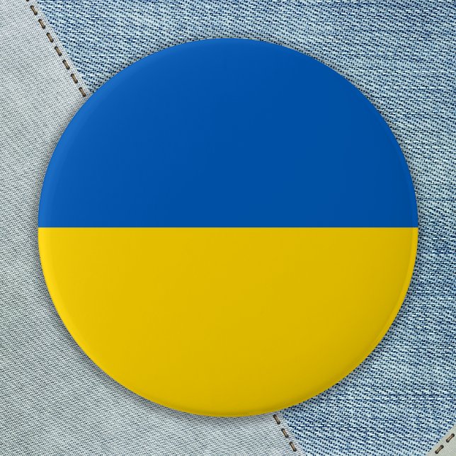 Ukraine Flag Ukrainian Support Blue Yellow  Button (Creator Uploaded)