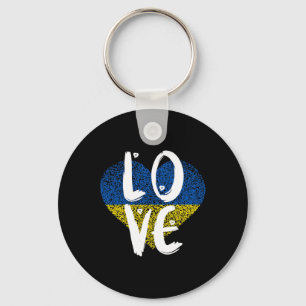 Ukraine Flag Ukrainian Ukraine Pride Heart 1 Keychain
