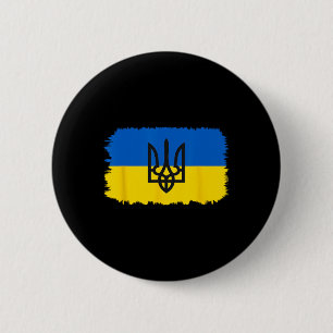 Ukraine Flag Ukrainian Ukraine Pride Heart 4 Button