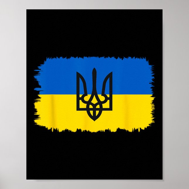 Ukraine Flag Ukrainian Ukraine Pride Heart 4  Poster (Front)