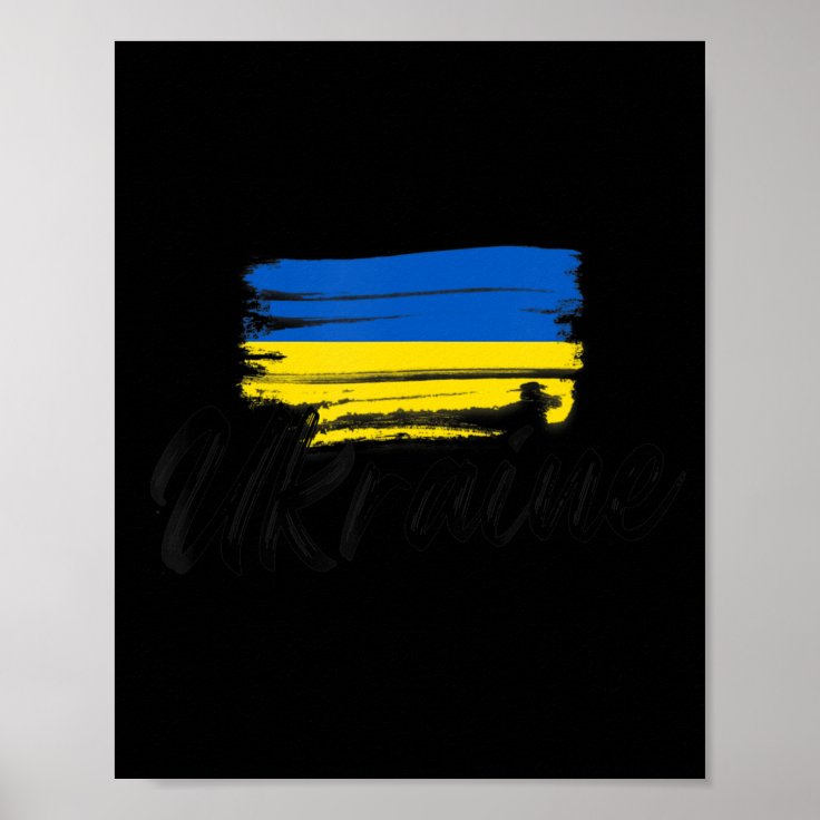 Ukraine Flag Ukrainian Ukraine Pride Heart Poster Zazzle