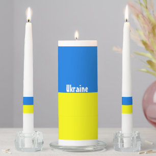 Ukraine Flag Unity Candle Set