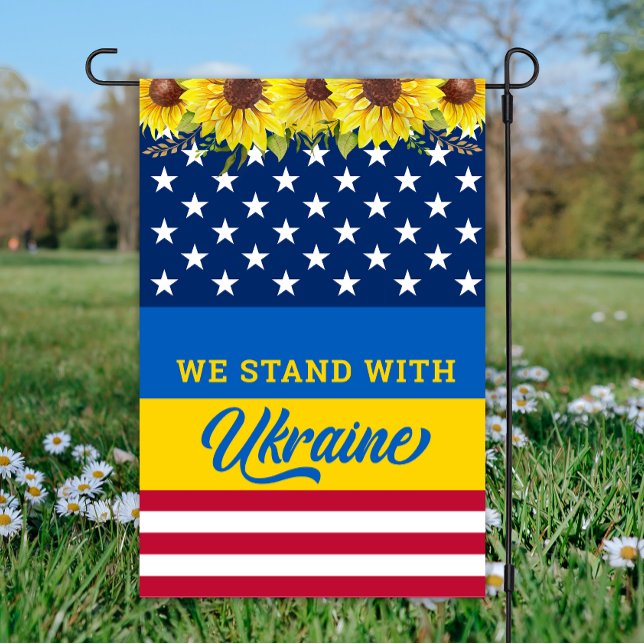 Ukraine Flag USA American Solidarity Garden Flag  (Creator Uploaded)