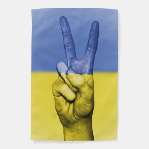 Ukraine Flag V Hand Peace and Love