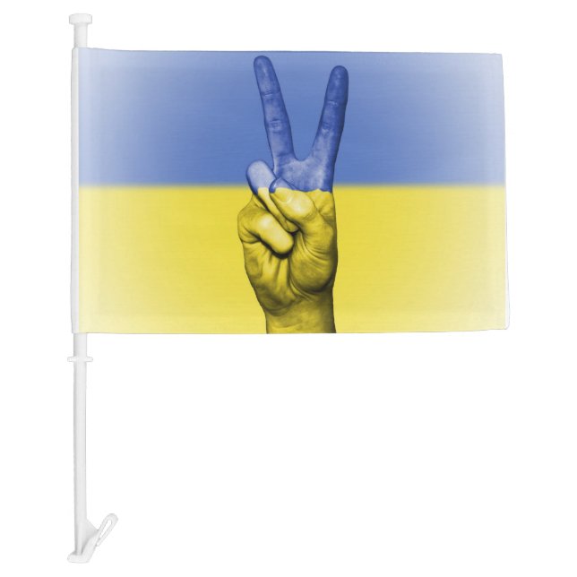 Ukraine Flag V Hand Peace and Love (Front)