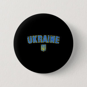 Ukraine Flag Vintage Men Women Kids Ukraine 3 Button