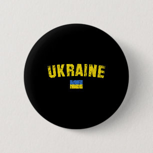 Ukraine Flag Vintage Men Women Kids Ukraine 4 Button
