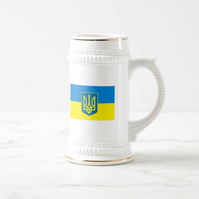 Ukraine Flag w COA Mug (Right)