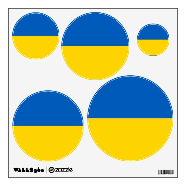 Ukraine flag wall decal (Front)