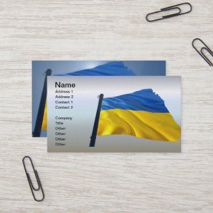 Ukraine Flag - War, Politics, Suffering Business Card