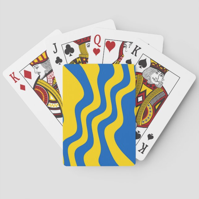 Ukraine Flag Waving Poker Cards (Back)