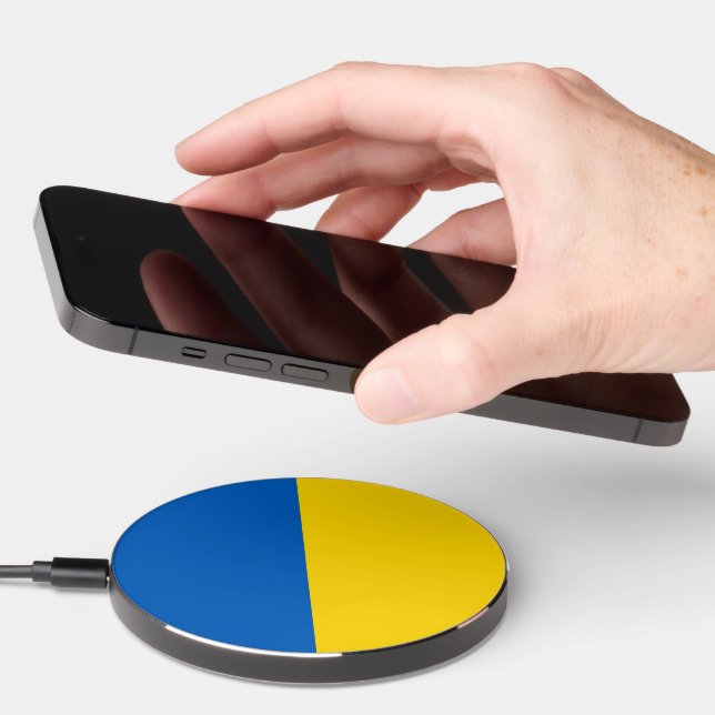 Ukraine flag wireless charger  (Hand)