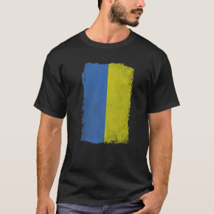 Ukraine Flag With Vintage Ukrainian National Color T-Shirt