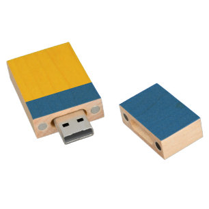 Ukraine flag wood flash drive