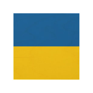 Ukraine flag wood wall art