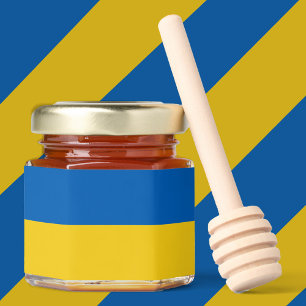 Ukraine Flag Yellow and Blue Custom Honey Jar Favors