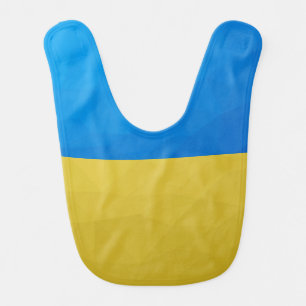 Ukraine flag yellow blue geometric pattern mesh baby bib