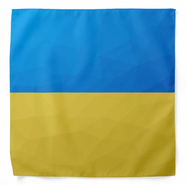 Ukraine flag yellow blue geometric pattern mesh bandana (Front)
