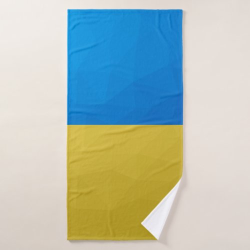 Ukraine flag yellow blue geometric pattern mesh bath towel