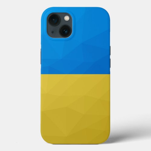 Ukraine flag yellow blue geometric pattern mesh iPhone 13 case