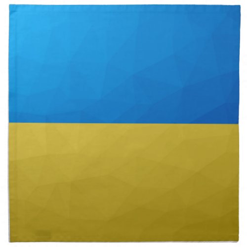 Ukraine flag yellow blue geometric pattern mesh cloth napkin