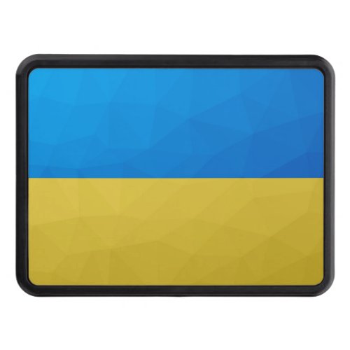 Ukraine flag yellow blue geometric pattern mesh hitch cover