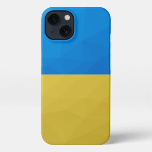 Ukraine flag yellow blue geometric pattern mesh iPhone 13 case