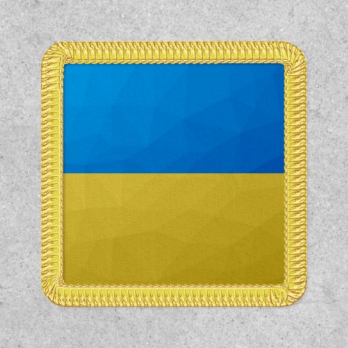 Ukraine flag yellow blue geometric pattern mesh patch