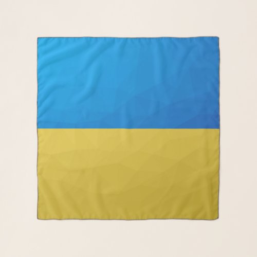 Ukraine flag yellow blue geometric pattern mesh sc scarf