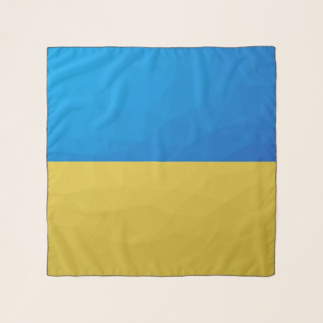 Ukraine flag yellow blue geometric pattern mesh sc scarf (Front)
