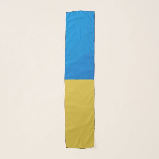 Ukraine flag yellow blue geometric pattern mesh scarf (Front)