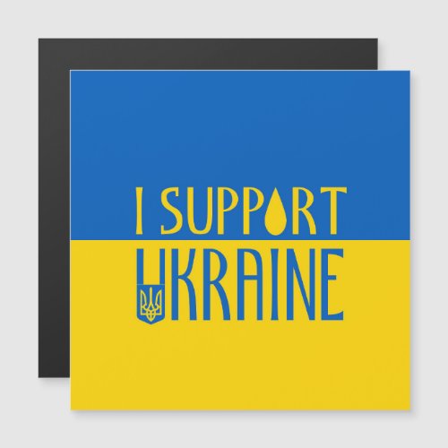 Ukraine flag yellow blue support teardrop emblem