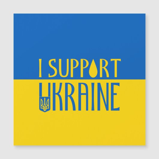 Ukraine flag yellow blue support teardrop emblem (Front)