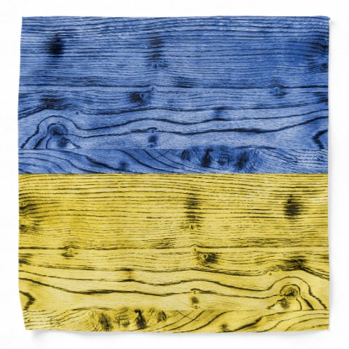 Ukraine flag yellow blue wood texture pattern band bandana
