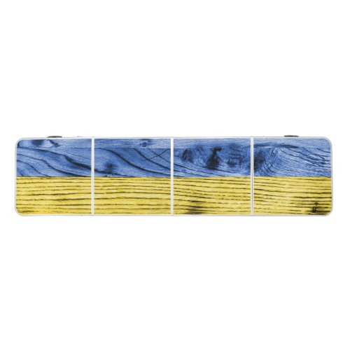 Ukraine flag yellow blue wood texture pattern beer pong table
