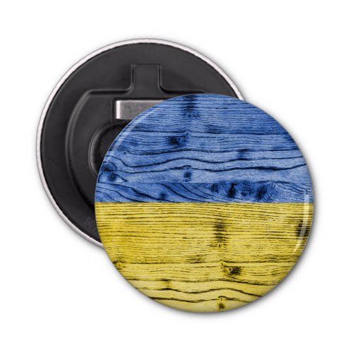 Ukraine flag yellow blue wood texture pattern bottle opener
