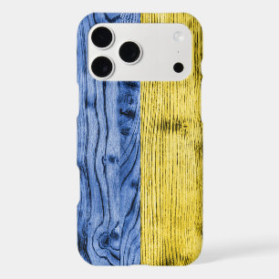 Ukraine flag yellow blue wood texture pattern iPhone 17 pro max case