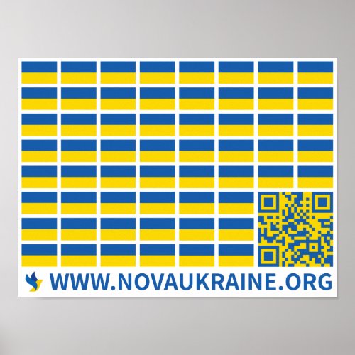 Ukraine Flags QR Poster