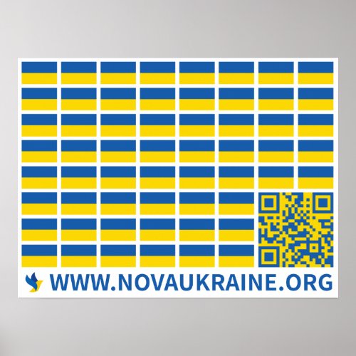 Ukraine Flags QR Poster