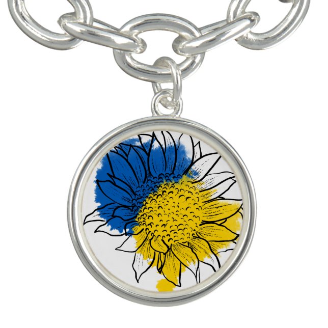 Ukraine Flower Sunflower Support Bracelet (Design)