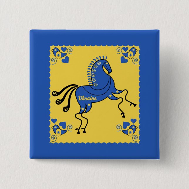 Ukraine Folk Art   Button (Front)
