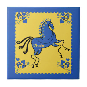 Ukraine Folk Art Ceramic Tile